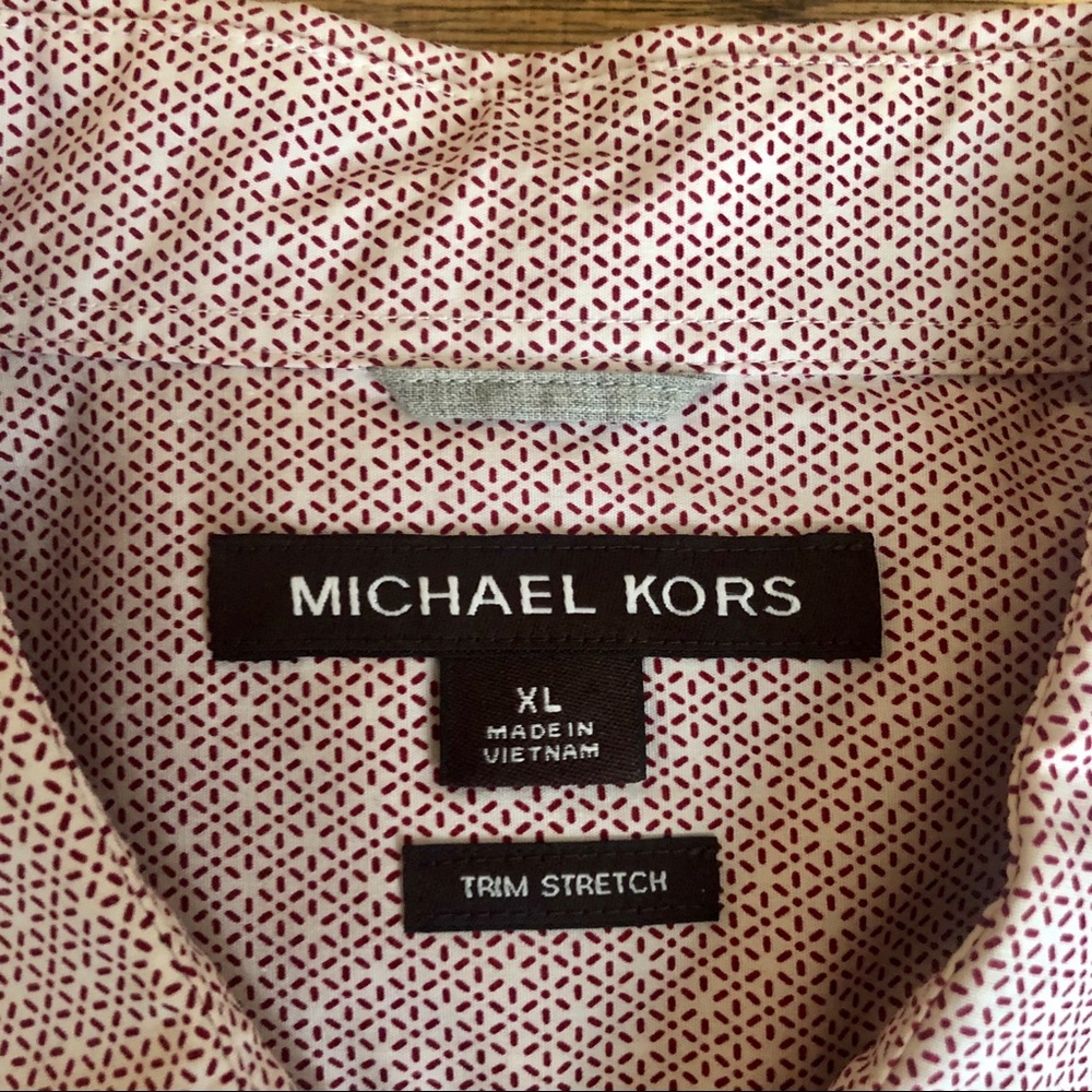 Michael Kors Trim Stretch Button Down Shirt